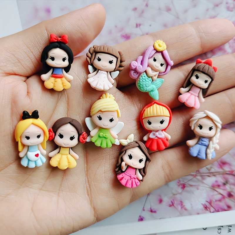 

10pcs Mini Cartoon Little Character For Diy Jewelry Decoration, Diy Hairpin Phone Case Photo Frame Decoration