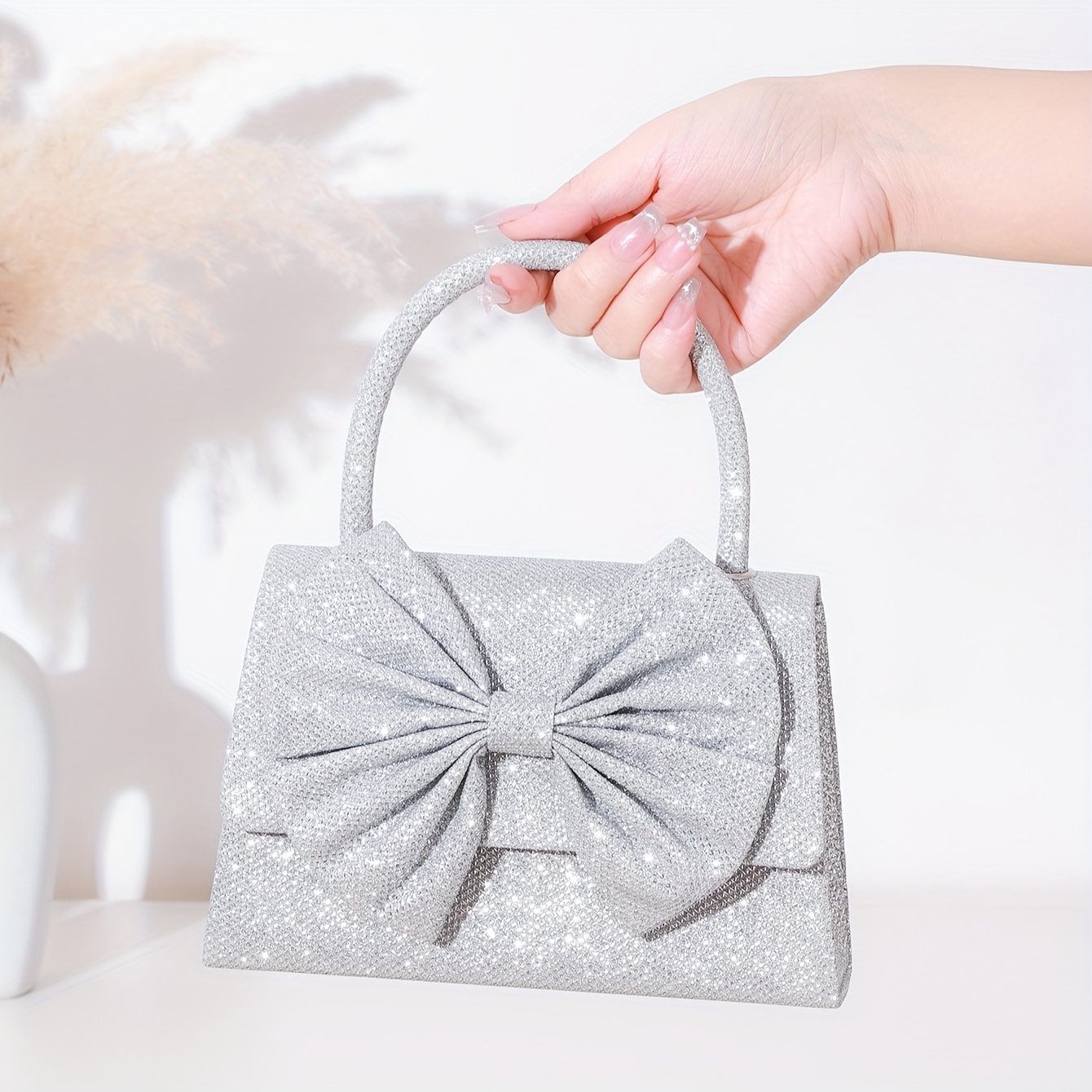 Clutch dames glitter elegante clutch avondtas met afneembare ketting