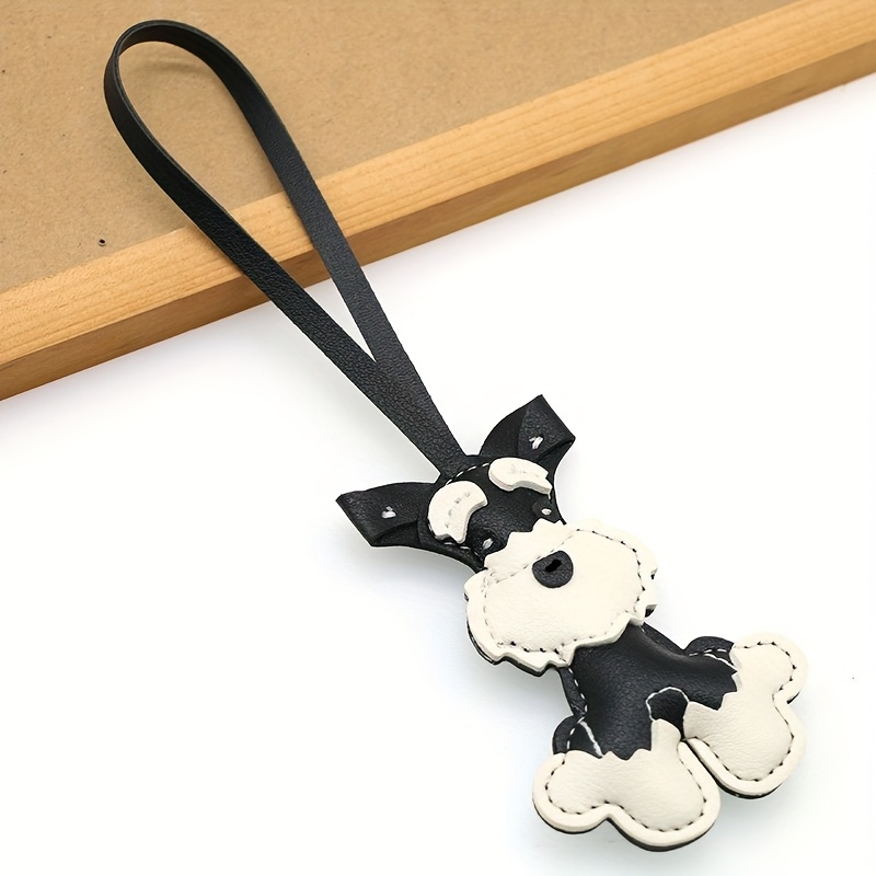 TEMU Ciondolo a forma di , portachiavi a forma di cane Schnauzer, borsa da studente per squisita, decorazione creativa personalizzata