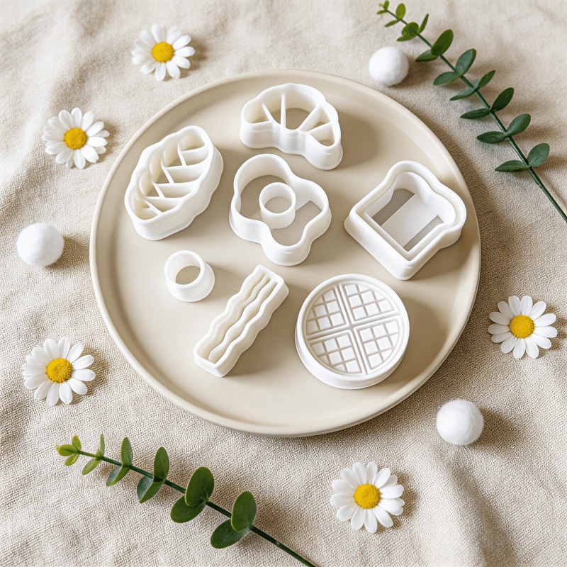 TEMU 7pcs Polymer Clay Cutter Set | Instagram-style Shaping Cutters | Compatible With Soft Clay Earrings / Jewelry Making | Beginner-friendly Diy