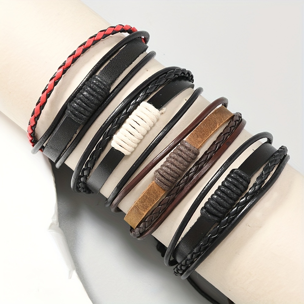 Minimalist Handwoven Bohemian PU Leather Bracelet