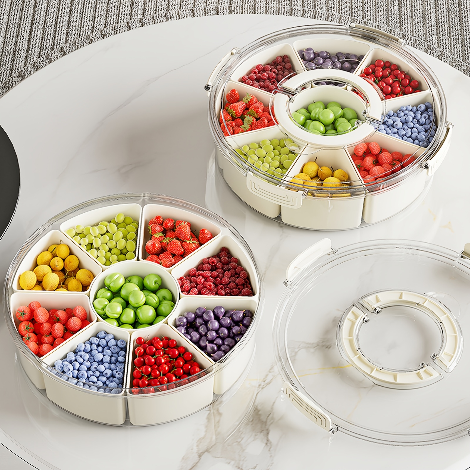 Fruit Platter Vegetable Serving Tray With Lid Dry Fruit Tray With