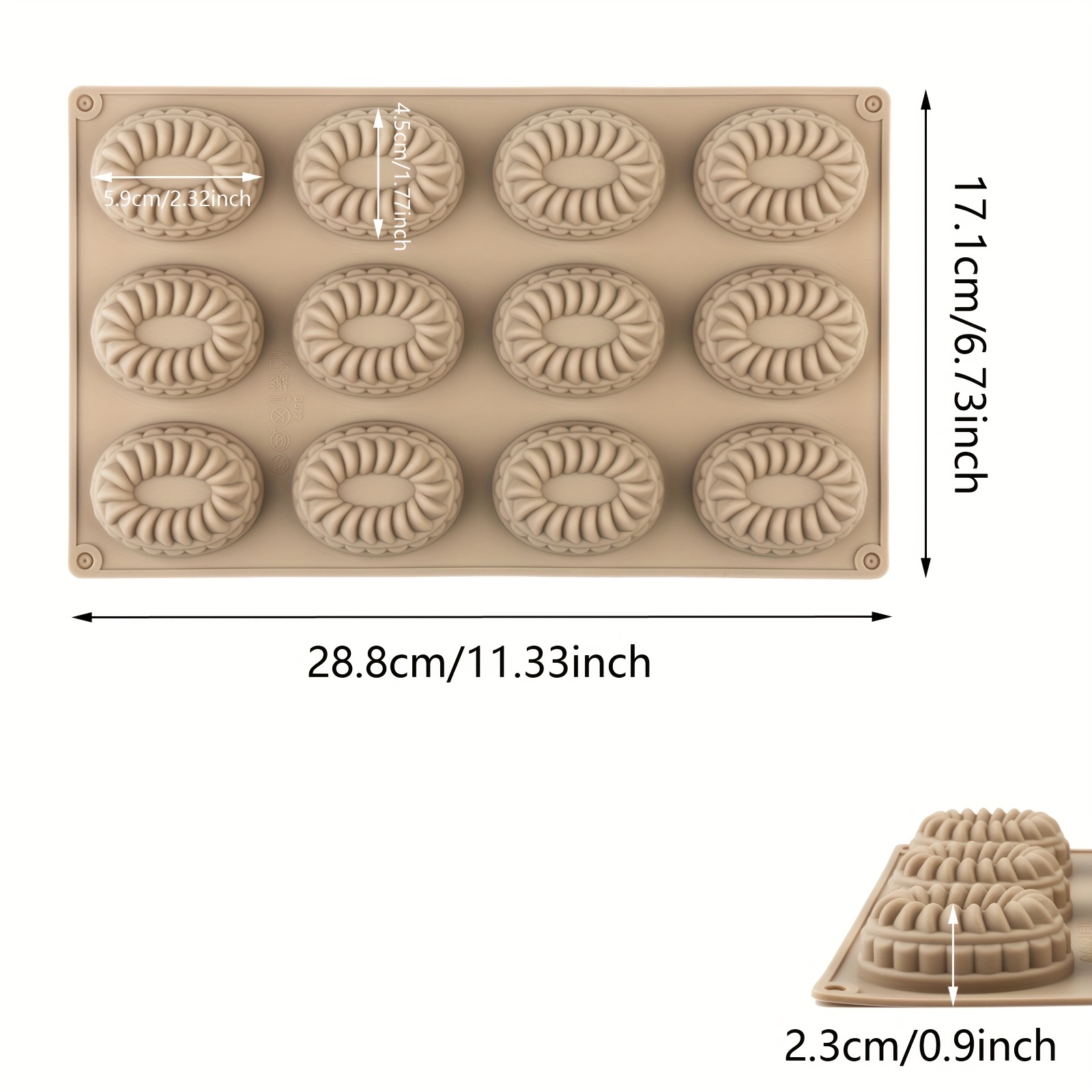 Mold For Baking - Rectangular Silicone Cake, Cookie & Candy Maker With | Diy Mousse Cake, Chocolate, Soap Crafting Mold For, Christmas, Easter Treats | Multi-use For & Artisan Bakers