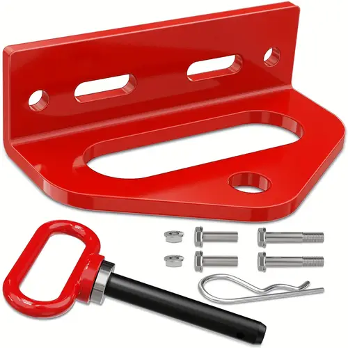universal heavy duty zero turn mower trailer hitch kit strong neodymium magnetic pin with 4 bolts 1 2 r clip red 6mm thick