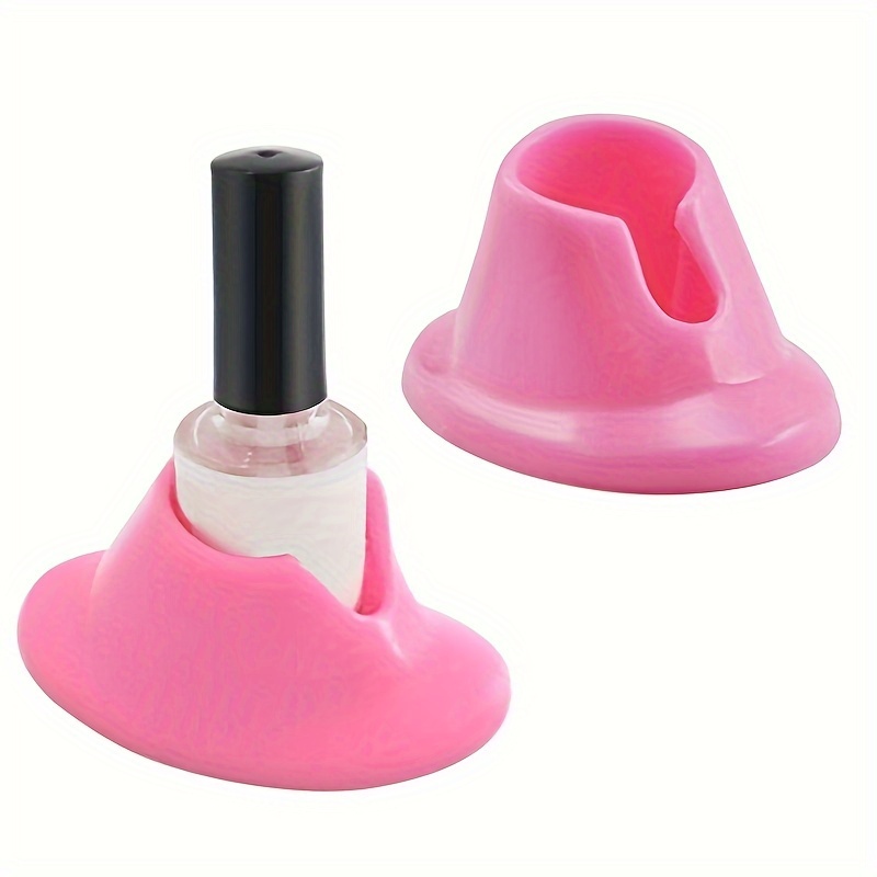 TEMU 2-pack Rubber Nail Polish Holder Stand, Manicure Tool For Spill-proof Display, Nail Care Organizer For Pedicure And Nail Maintenance, Alcohol-free Accessories