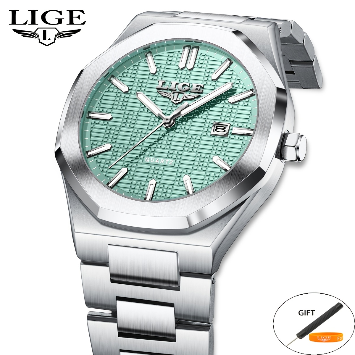 Image of The 2026 Lige Blue Women's Watch Features A Sleek And Stylish Round Dial, Perfect For Casual Wear. It Has A Quartz Movement And Strap, Making It An Ideal Mother's Day Present