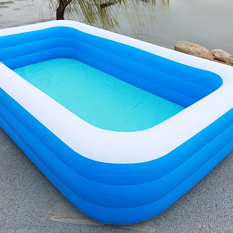 

1 Pack, Large Inflatable Outdoor Swimming Pool Family Padding Pool Pvc Inflatable Framed Removable Summer Waterpark Fun Bathtub For Indoor Outdoor Yard Pool