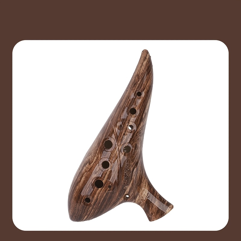 TEMU 1-pack 12-hole Ac Tuning Ocarina, Simple Instrument For Beginners, Resin Ocarina, Wind Instrument, Beginner Ocarina, Resin Wind Instrument, C