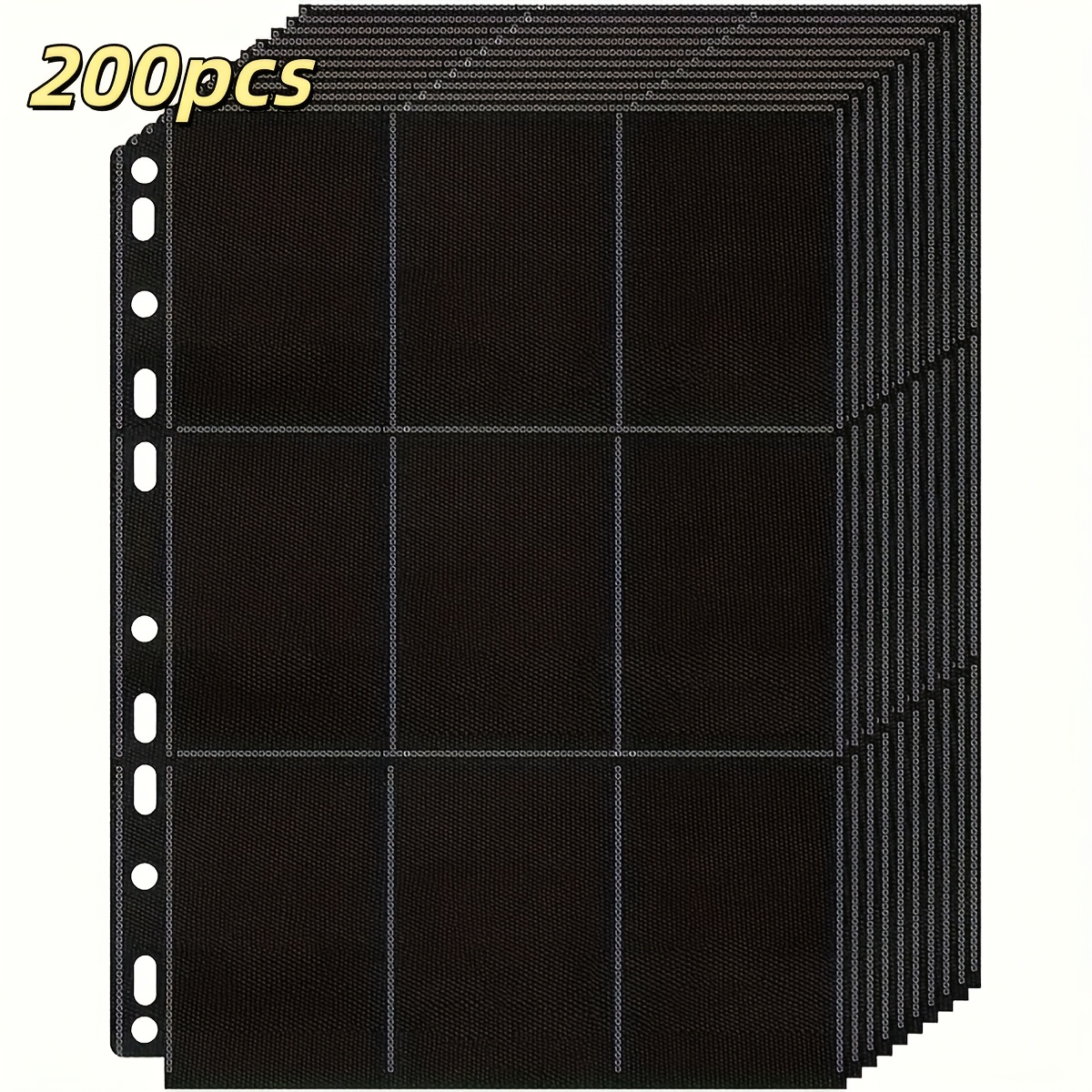 baseball card sleeve sheets 50/200 Double-Sided Trading Sleeves, 900 Pockets, 11 Holes Fit 3-Ring Binder * for Standard Size Sports Cards, Durable Protection and Easy Organization for Cards Made from high 720 Pockets Baseball Card Sleeves