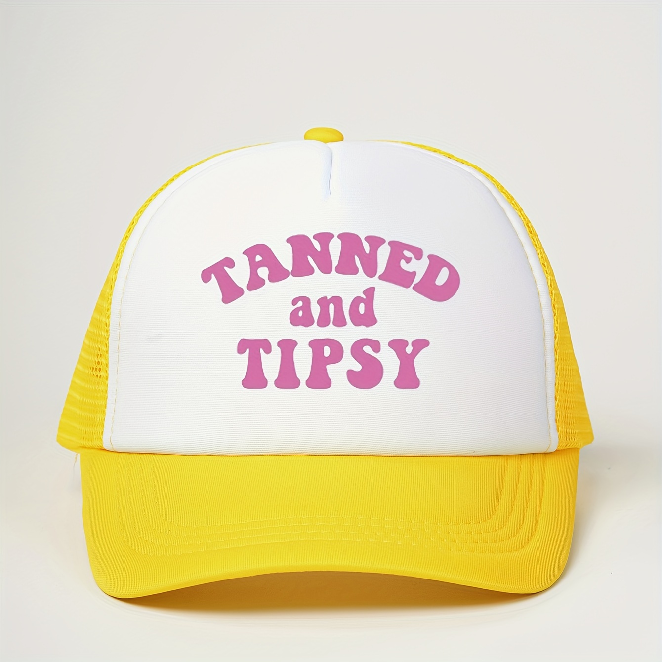 TEMU Casquette de Baseball Unisexe TANNED and en Imprimée, Bord Courbé, Ajustable, Mode Été Y2K pour Femmes et Couples