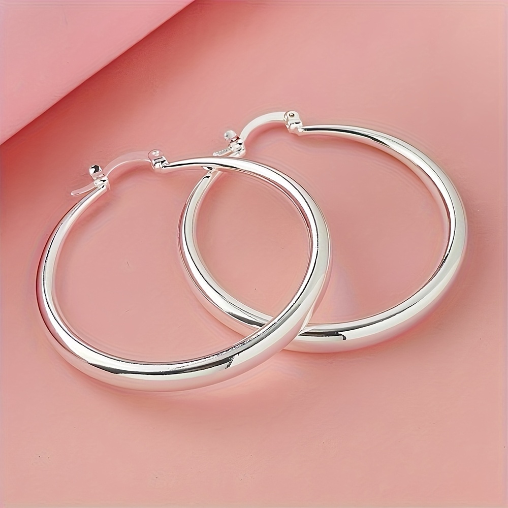TEMU Boucles d'oreilles élégantes en acier inoxydable pour femmes - Hypoallergéniques, surface lisse et polie, confortables et polyvalentes, idéales