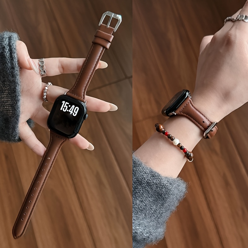 Image of Synthetic Watch Strap Compatible With Iwatch 38mm 40mm 41mm 42mm 44mm 45mm 49mm, Band For Iwatch Ultra 10 6 5 4 3 2 1 Watchband