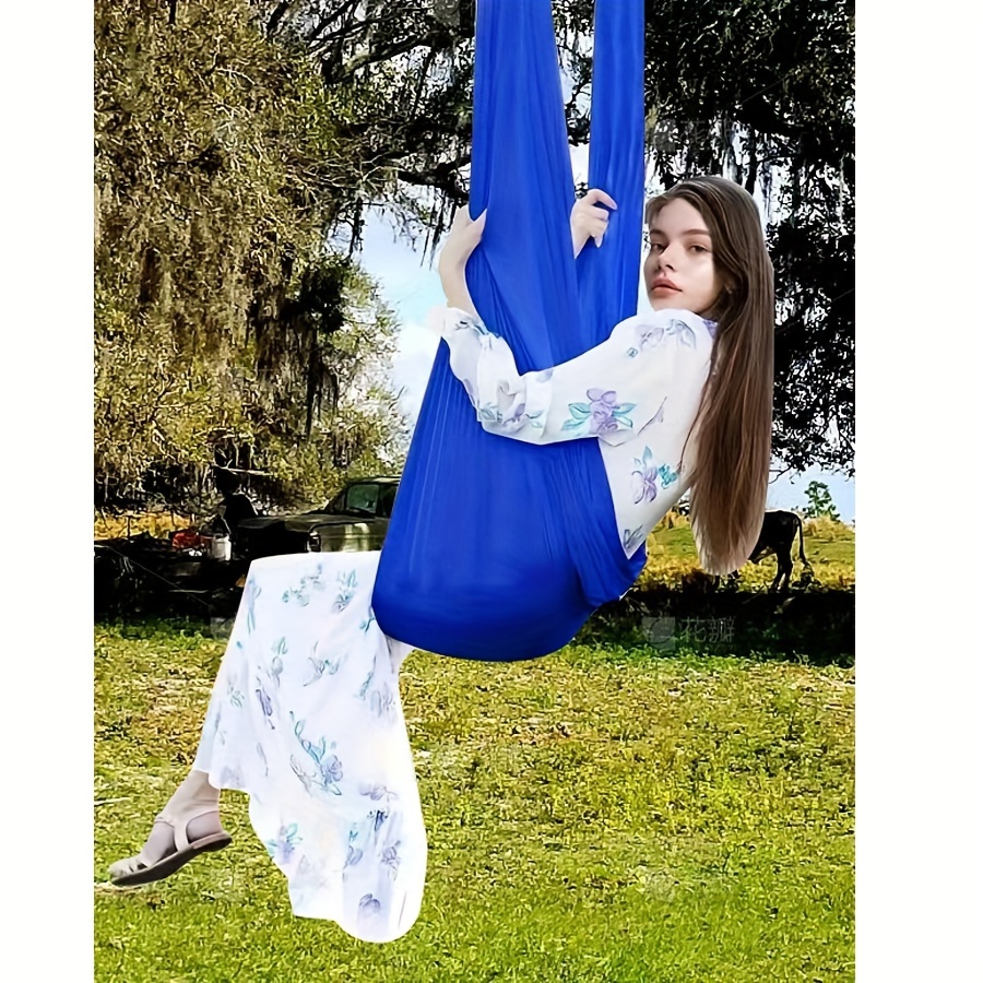 

100*280cm Indoor And Outdoor Elastic Swing Hammock, Indoor And Outdoor Adjustable Fabric Hammock, For Yoga, Camping, Picnic