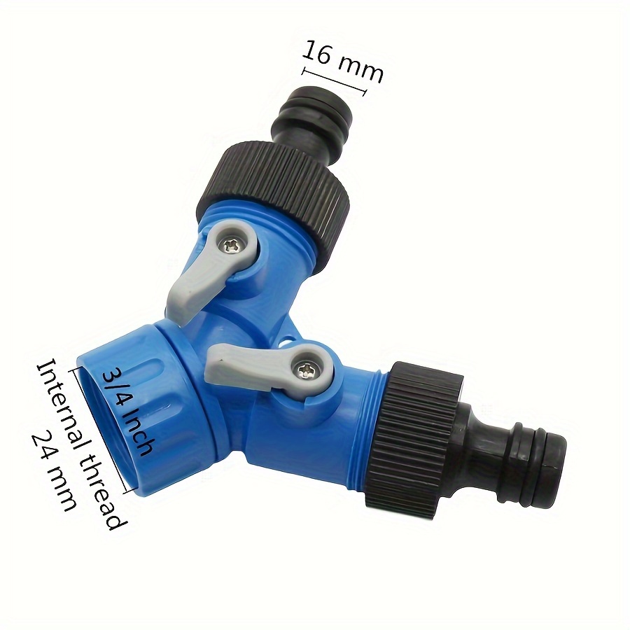 3/4\'\' Female Thread Shunt Valve Y-shaped Quick Connector Garden Irrigation System Water Splitter Car Washing Water Controller