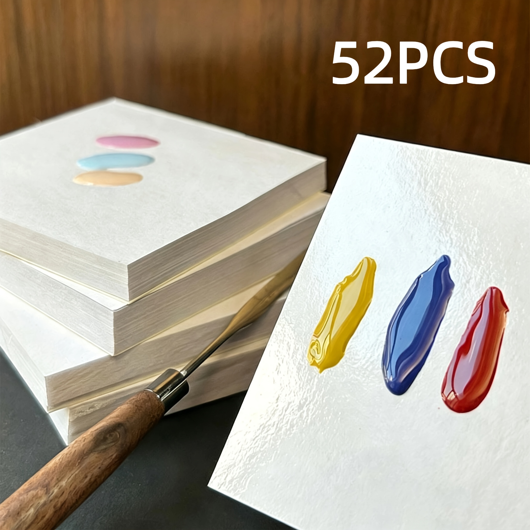 TEMU 52pcs Gel Polish Mixing Paper Sheets Suitable For Nail Art, Disposable Portable Palette With Paper Sheets For Diy Manicure, Gel Polish Mixing &