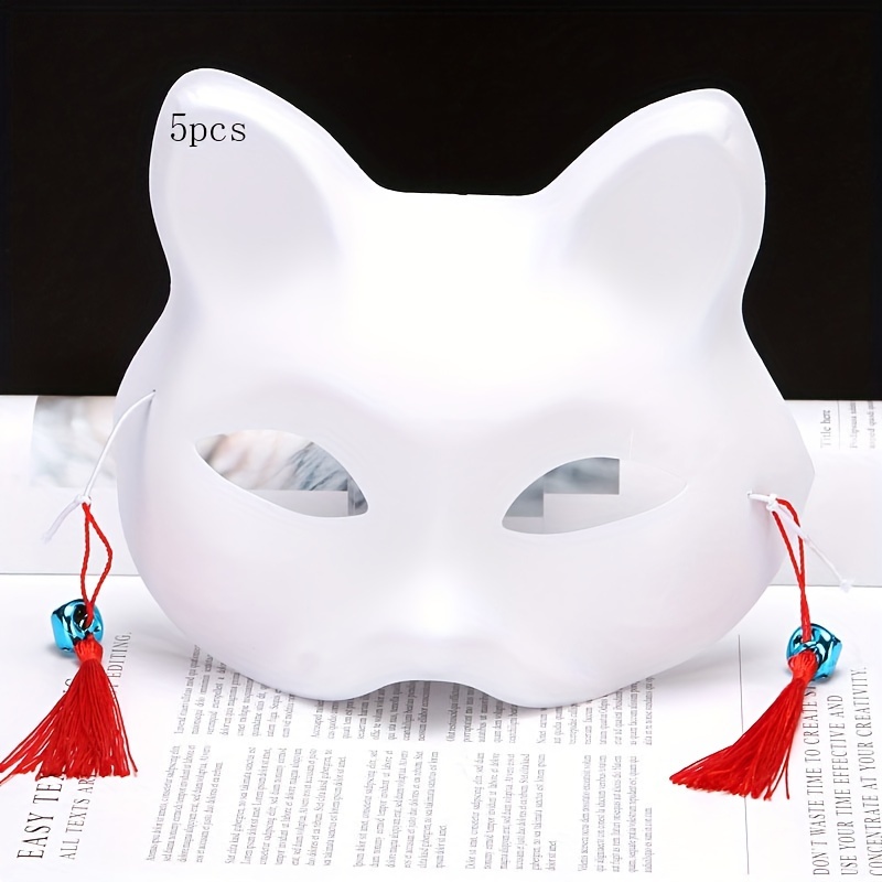 5 Pcs fox masks Cat Mask Therian Mask Hand-painted Mask Mask