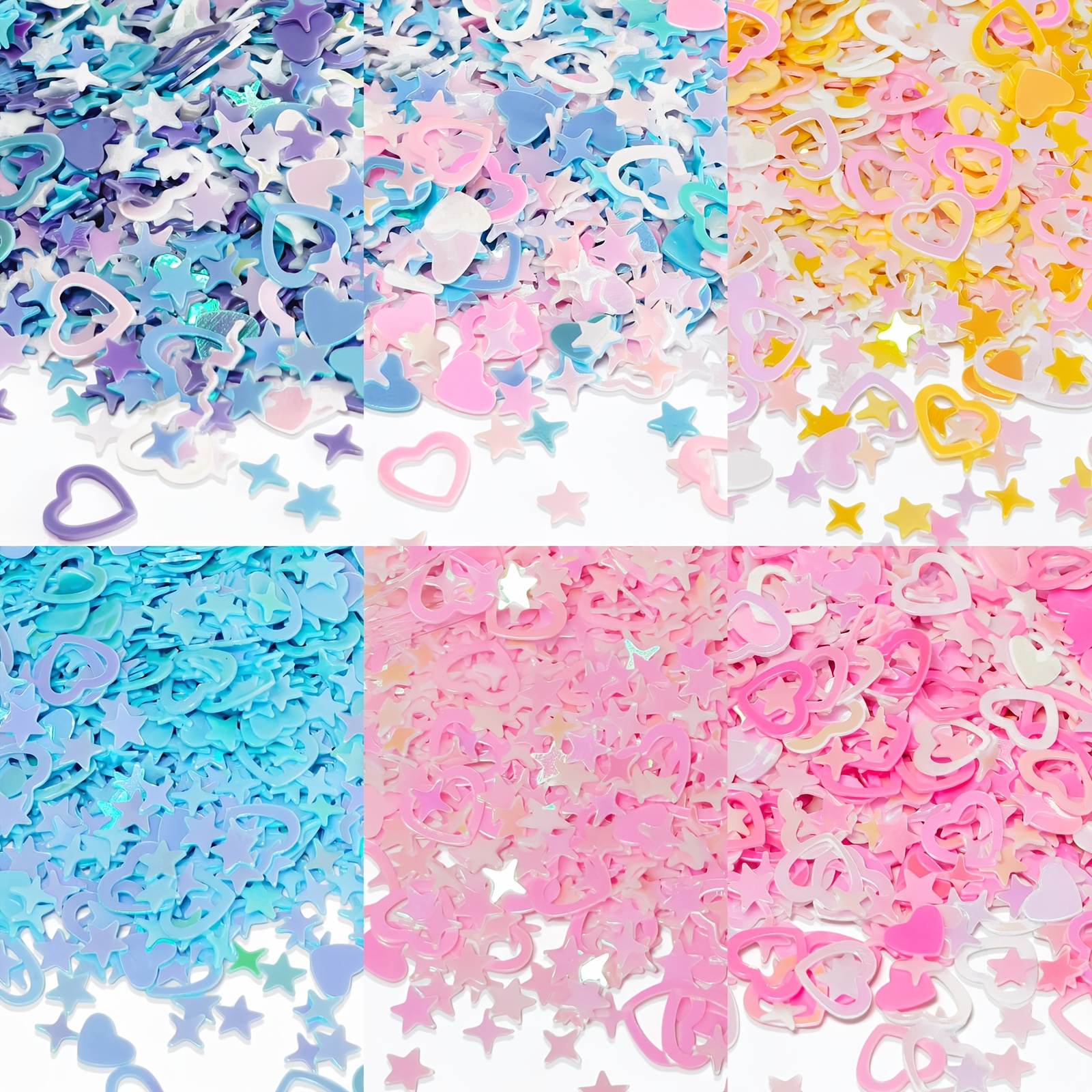 TEMU 30 Grams/ Of Heart-shaped Glitter Decorations. Suitable For A Of Projects, Including Diy Nail Art, Craft Decorations, And Handmade Hair