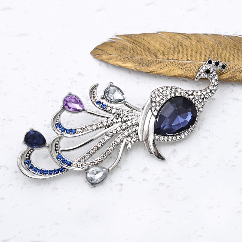 TEMU 1 broche grande de estilo con forma de real para mujer, moda, antideslizante, para tarjetas, pezuna, flor decorativa para el pecho