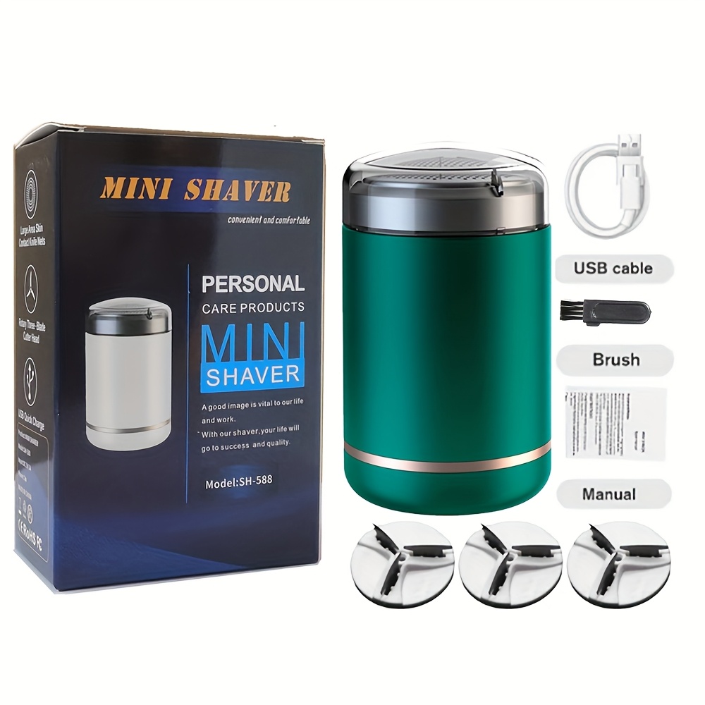 electric mini shaver for men usb rechargeable new model portable travel shaver   shaver with 3 extra  