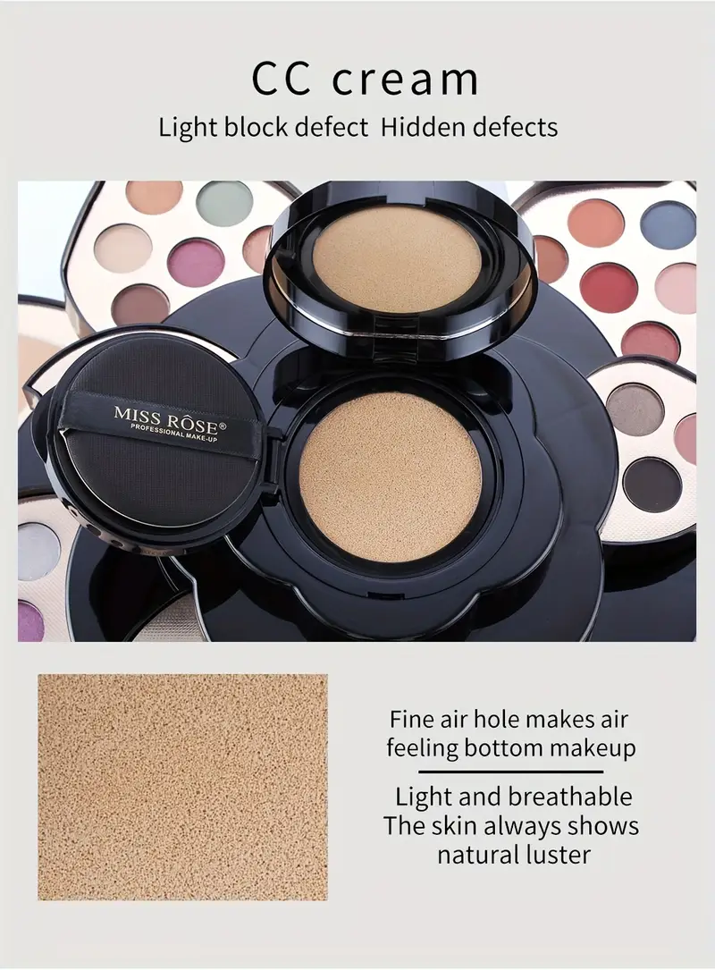 miss rose 56 color multifunctional makeup gift set all in one face eye lip kit with eyeshadow blush powder paste form mixed color palette for various looks perfect for mothers day valentines day and birthday presents details 2