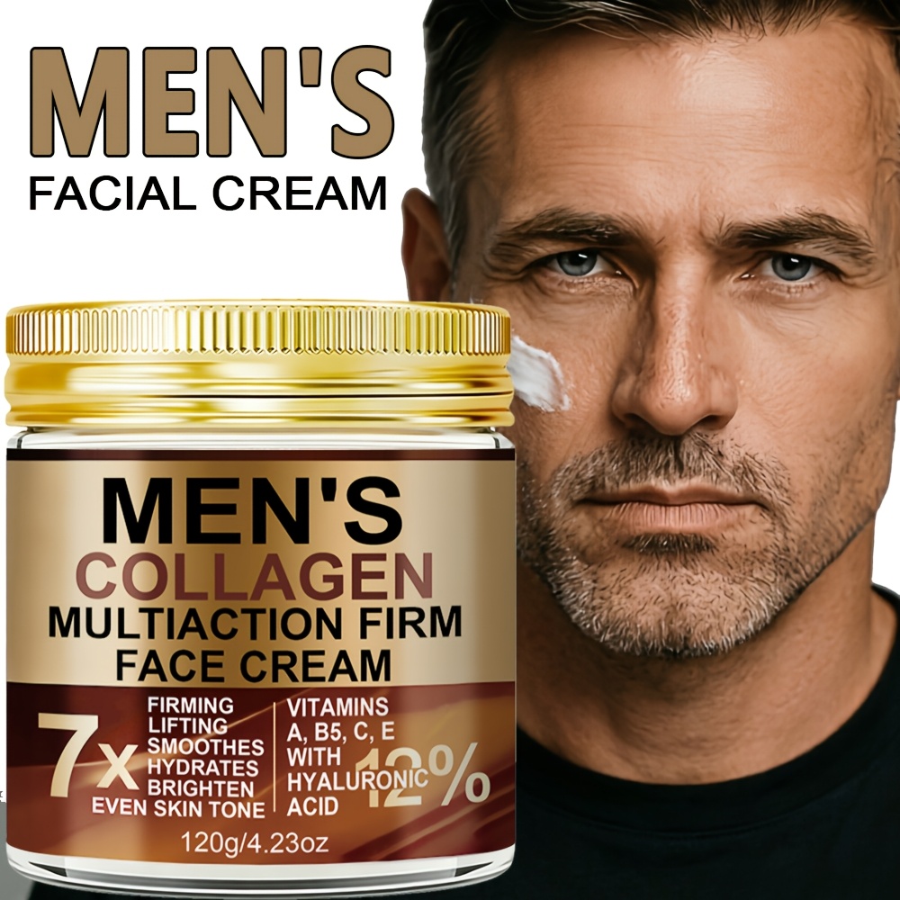 Image of Men' Moisturizing Cream, With Hyaluronic Acid, Retinol-7x Firming Effect, Lifting Facial, 48-hour Lasting Moisturizing, Tightening And Lifting, Lightweight Texture, Easy Absorption