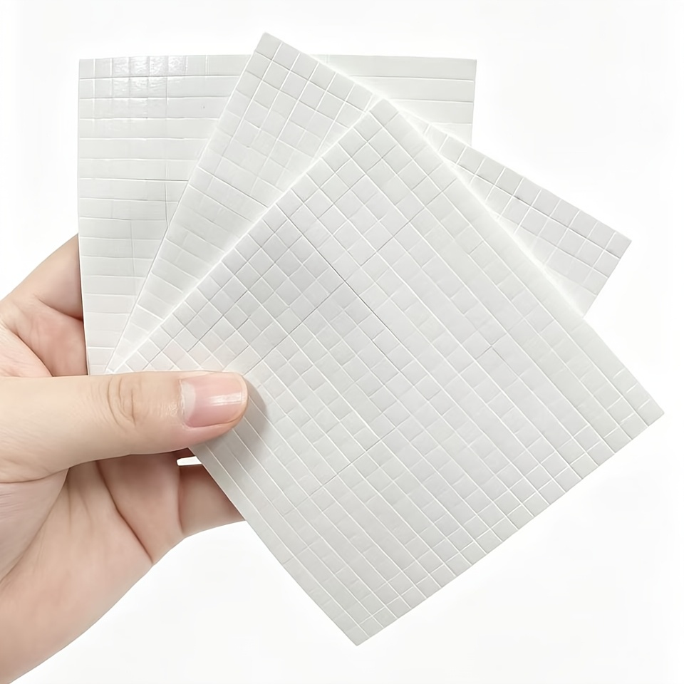Image of 1200pcs Double-sided Foam Adhesive Dot Squares Stickers, Strong Adhesive Foam Pads For Craft Projects, Scrapbooking, Card Making, Gift Wrapping And Office Use