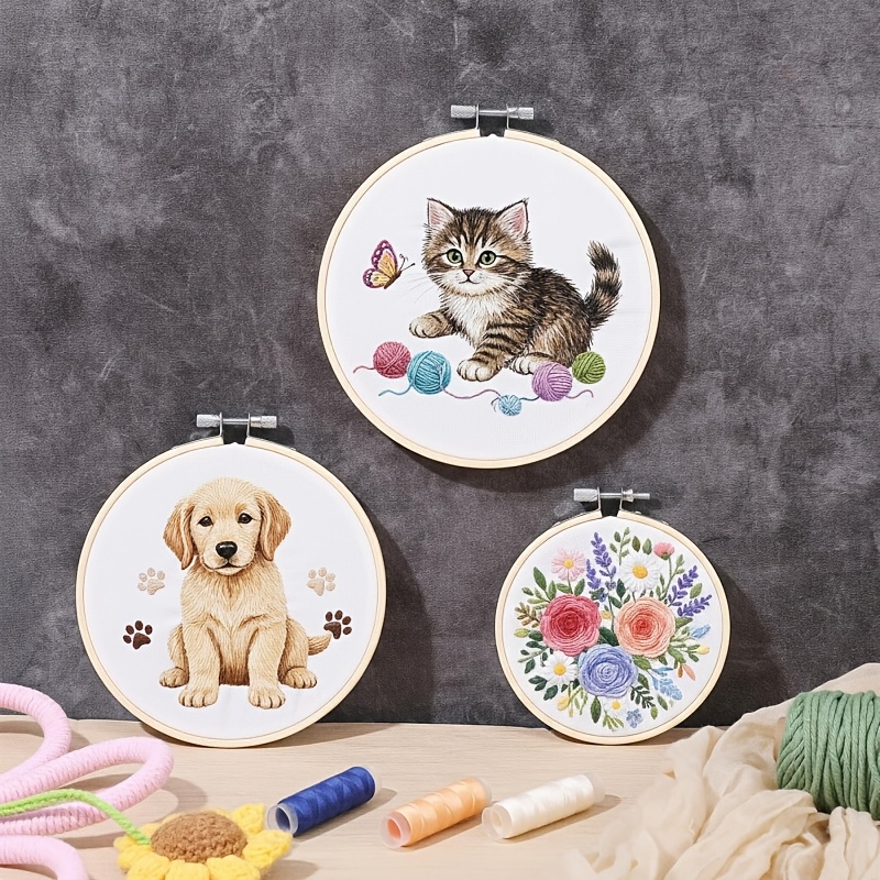 3pcs Embroidery Hoop Set with Anti-Slip Design