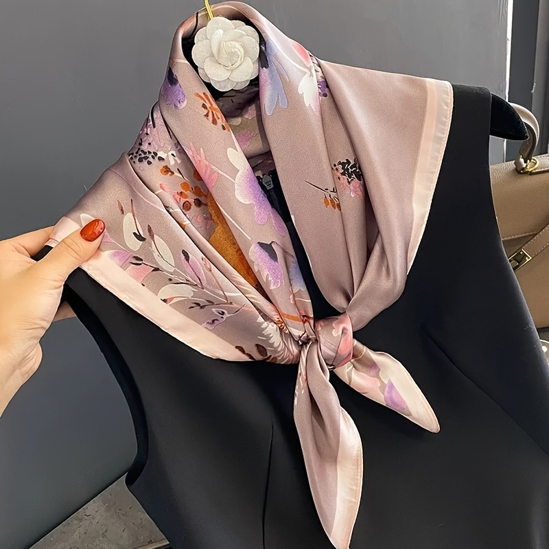 

27.55inch Light Scarf Simulated Neck Scarf Elegant Style Sunscreen Headscarf For Women