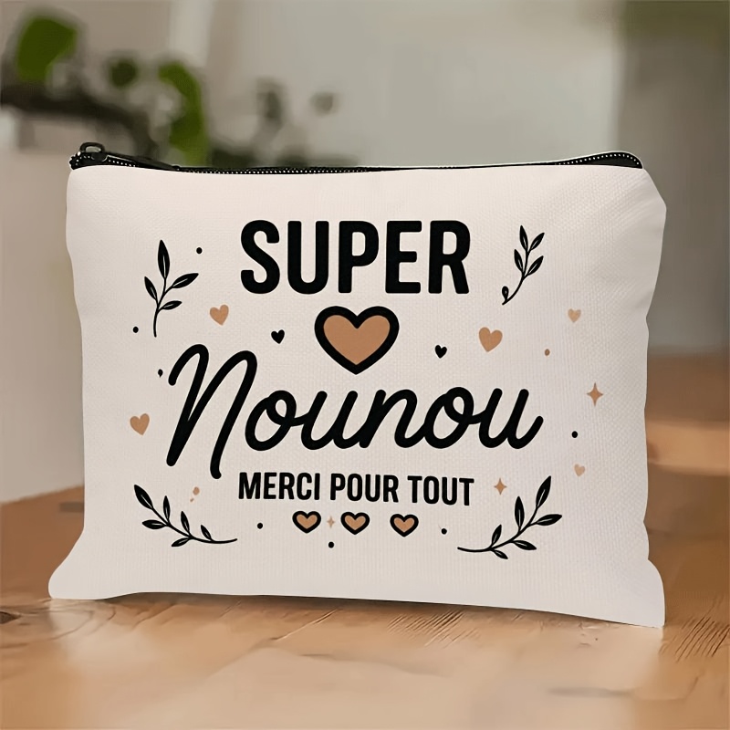 TEMU 1 trousse de Cosmétique, trousse de Cosmétique tendance, motif de cadeau de remerciement , impression 2D, lavable et antidérapante, taille 15 cm