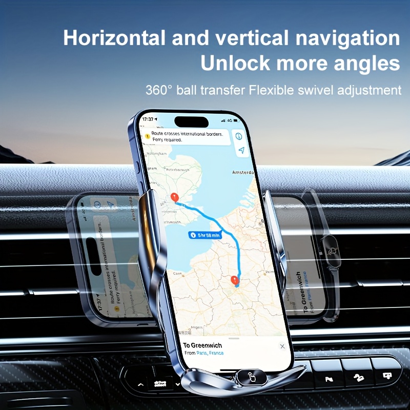 smart car wireless car phone charger suitable for iphone xiaomi oppo vivo samsung oneplus series phones with anti slip bracket holiday gift Product details 1