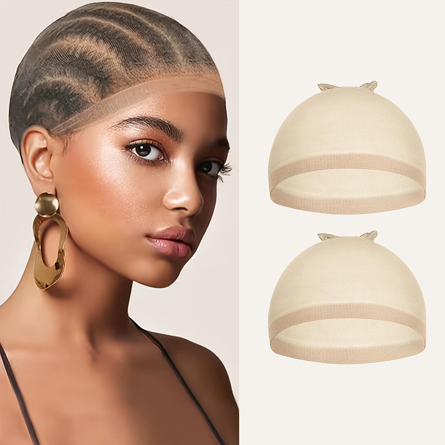 TEMU Hd Wig Cap, Wig Caps Ultra Thin, Transparent Wig Cap For Lace Front Wig Stretchy Nylon Wig Caps For Women 2/3/5pack