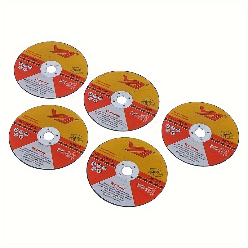 

5pcs 75mm Mini Cutting Discs, Circular Resin Saw Blade, Grinding Wheel Cutting Disc, For Cutting And Grinding Steel Stone