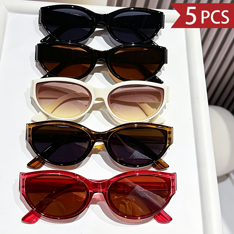 TEMU 5 Pairs Of Polarized Fashion Glasses For Men And Women, Lightweight Classic Retro Women's Fashion Glasses, Daily Accessories, Suitable For Golf,