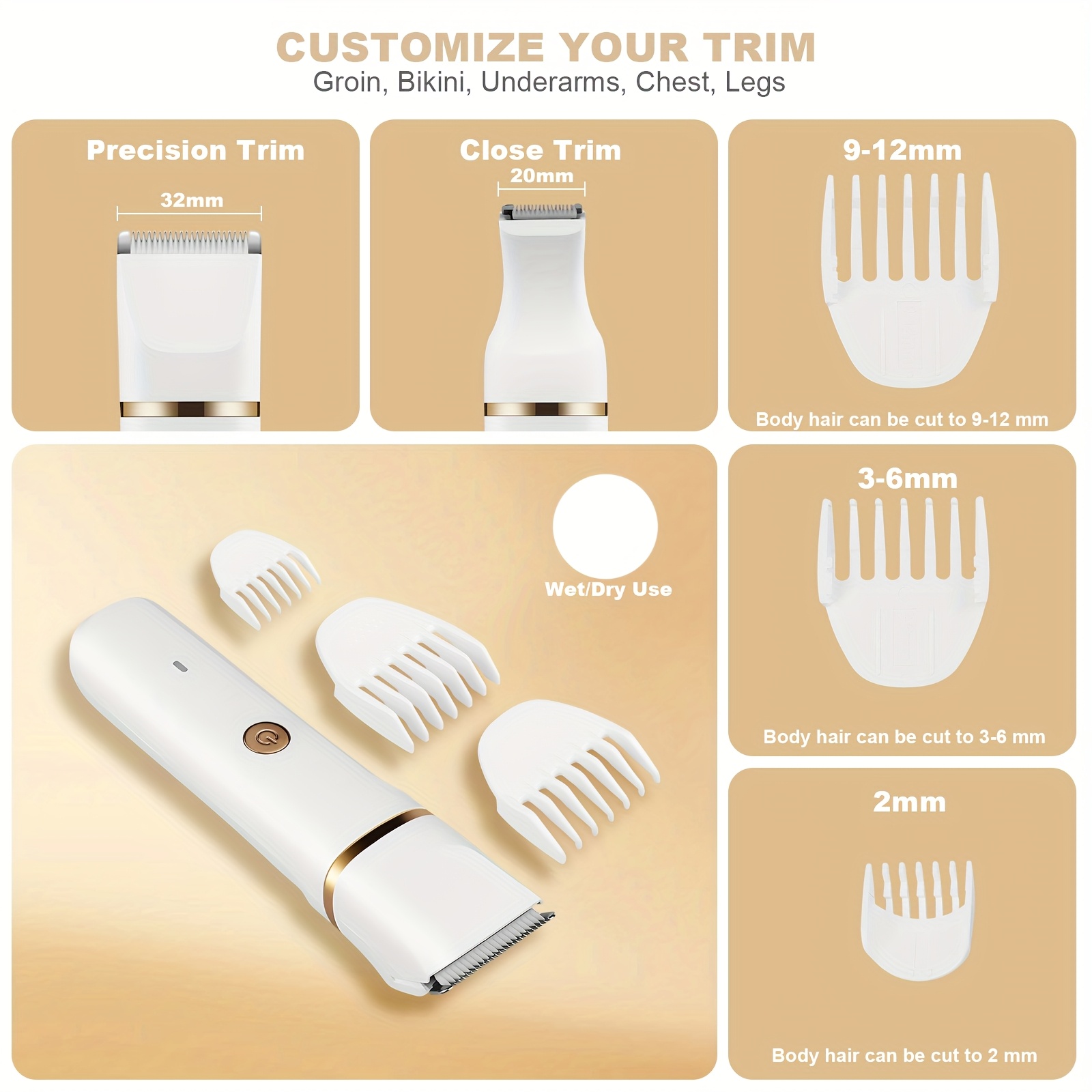 electric bikini trimmer for women 5in 1 rechargeable electric  s for women   womens body shaver facial   nose hair shaver Product details 1