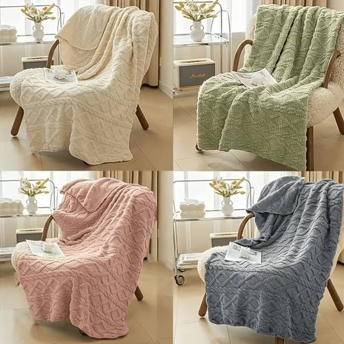 rosekind home luxurious fleece blanket ultra soft 3d plush with dense weave for cozy flannel throw for bed couch travel and outdoor use versatile extra warm and air conditioning friendly wrap suitable for