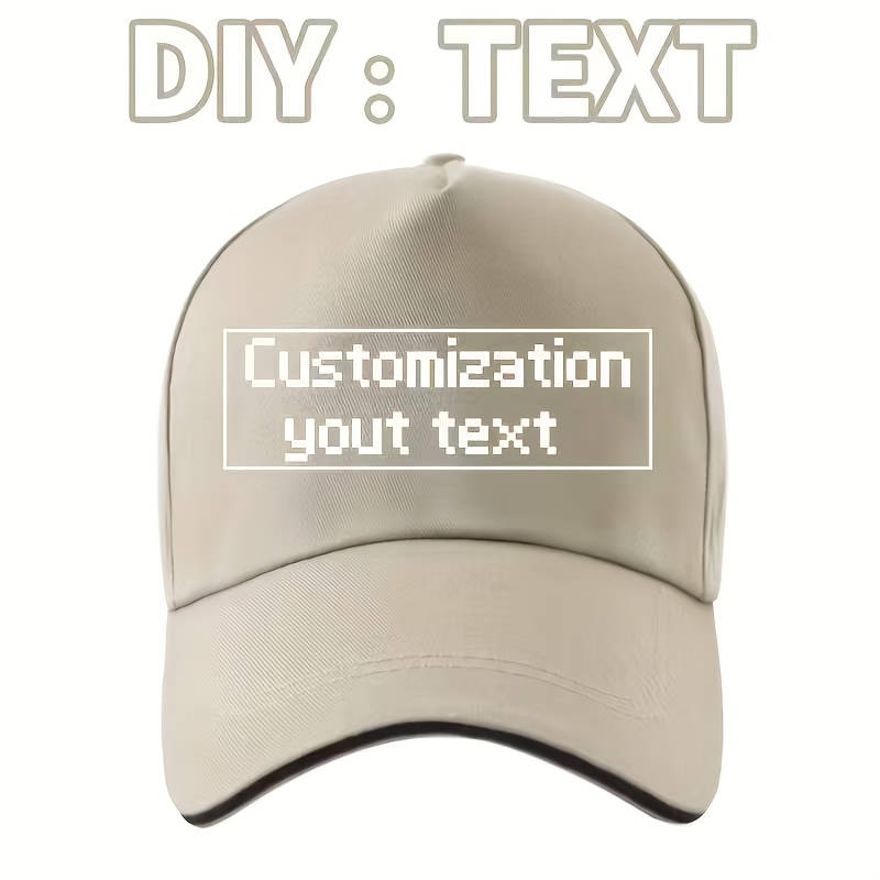 TEMU [custom Item] Ultra-high Cost-performance Custom Baseball Cap, Gift For , Unisex Present - Lightweight Comfortable Adjustable Classic Duckbill