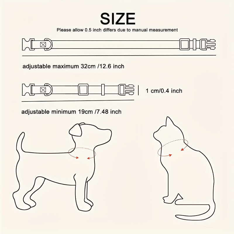 Custom Laser Engraved Pet Name Collar with Reflective Paw Print