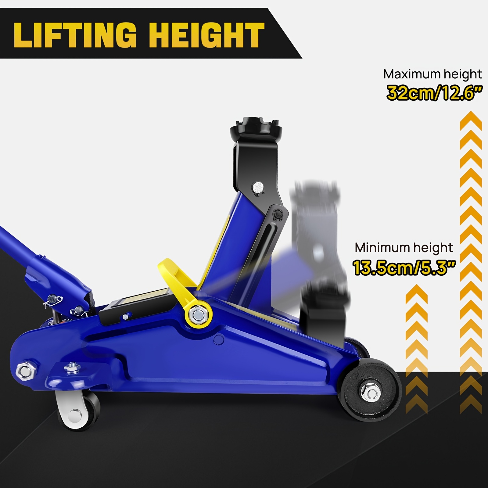 Heavy-Duty Hydraulic Car Trolley Jack with 2 Tons Capacity