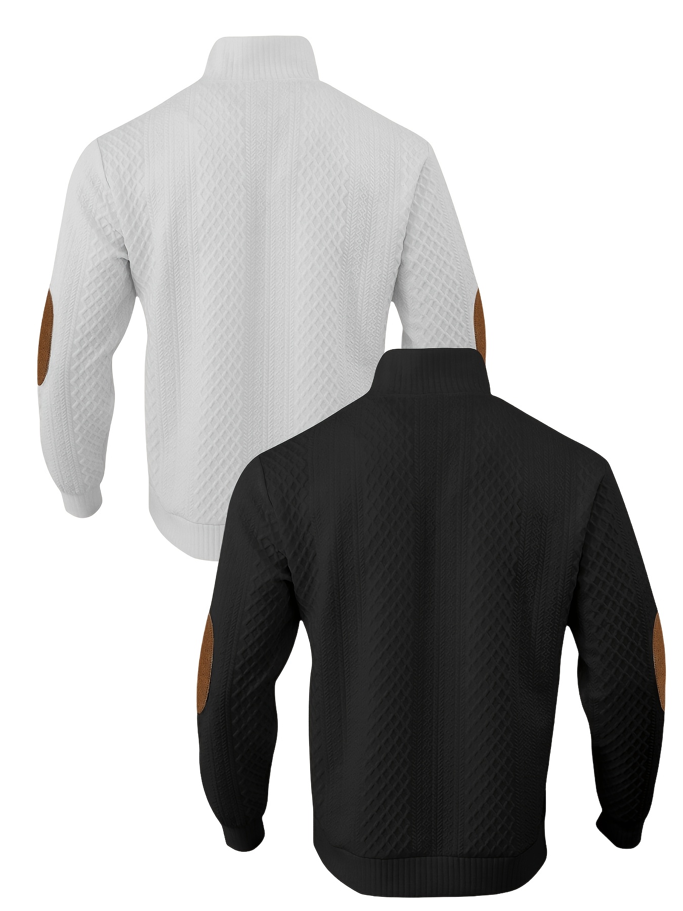 2pcs Set, Retro Men'S Henley Shirt, New Jacquard Fabric, With Stitching, Fashionable Atmosphere, Suitable For Boyfriends To Wear In All Seasons, The Best Choice For Gifts To Lovers