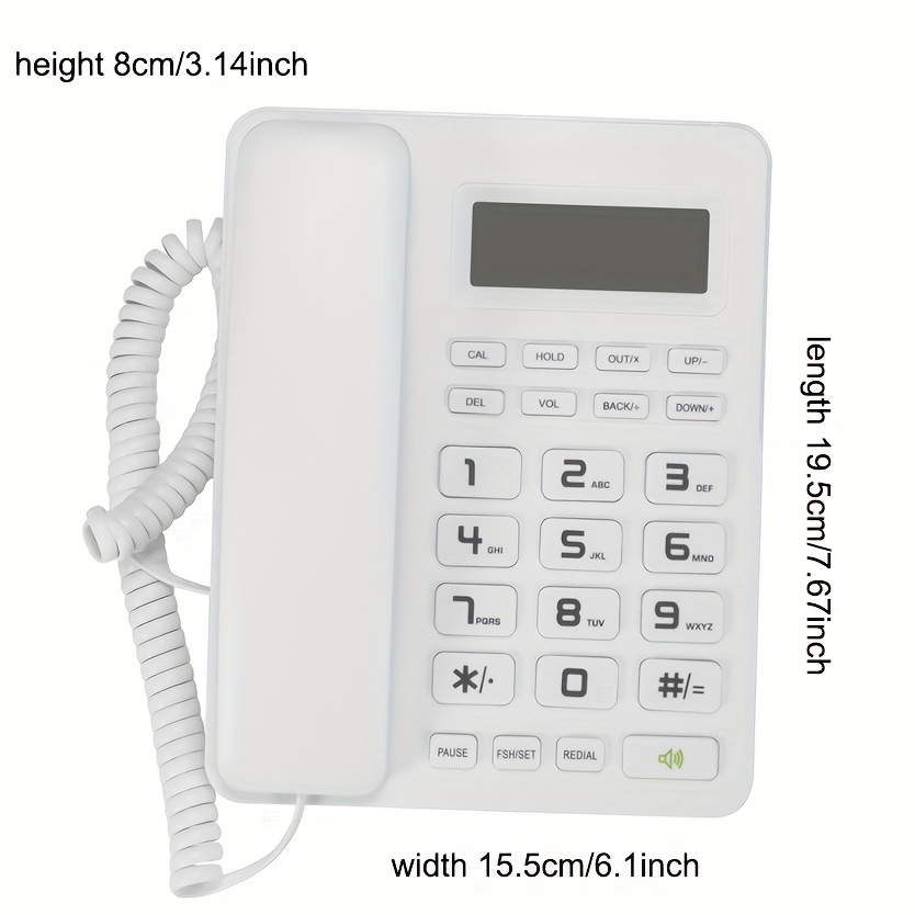 Caller ID, Office Phone, Home Hotel Phone, Hands-free Call, Fixed Landline Phone, Large Keypad, Elderly Phone