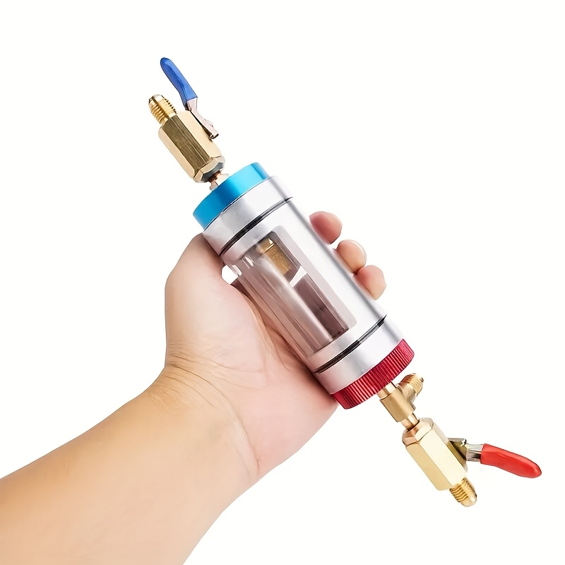 TEMU Auto Air Conditioner Refrigerants Filler Vacuum Type Watertank Replacement Pressure Gauge Auto Repairing Tool Assembly Parts