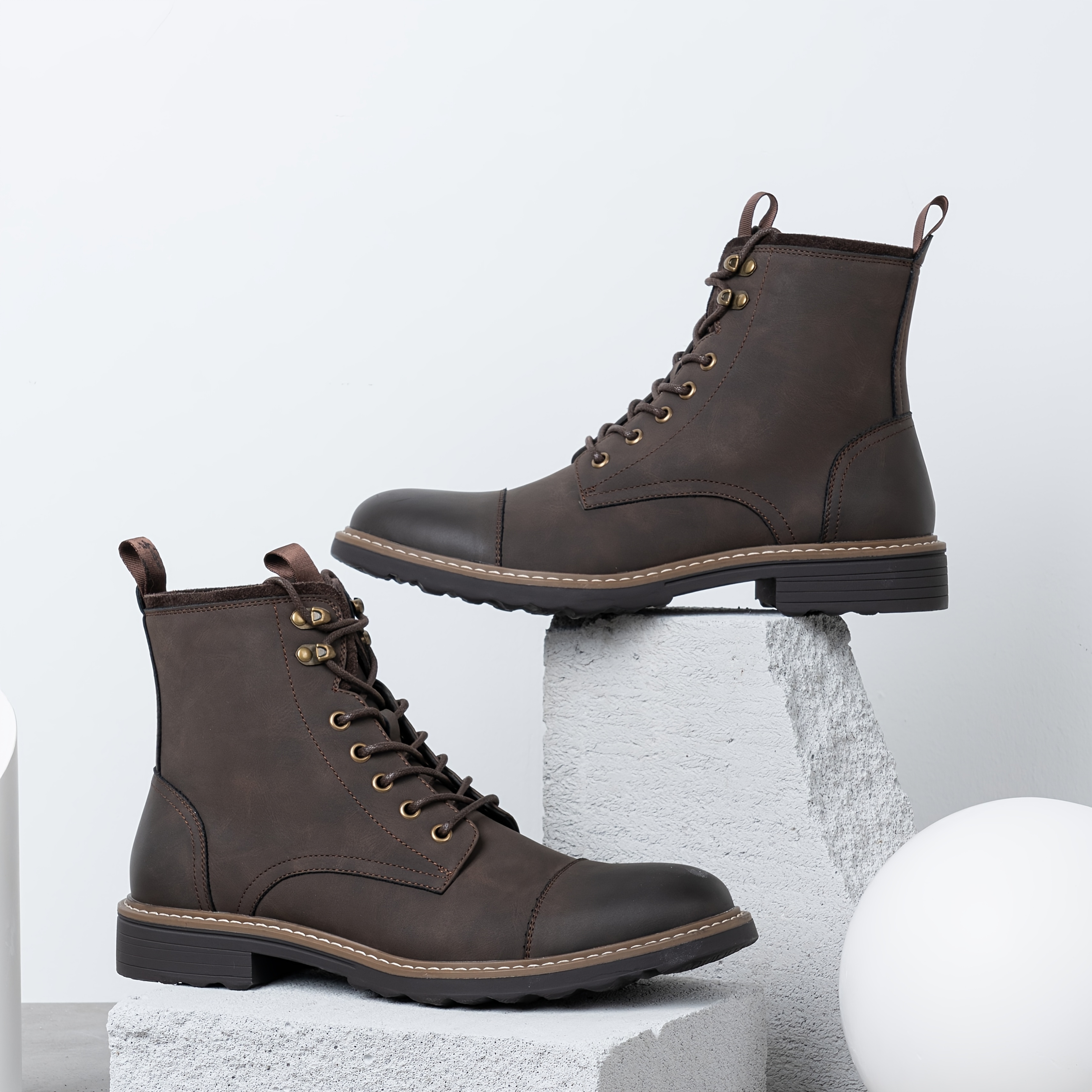 mens boots motorcycle casual boots men zipper fashion chukka  display picture 1