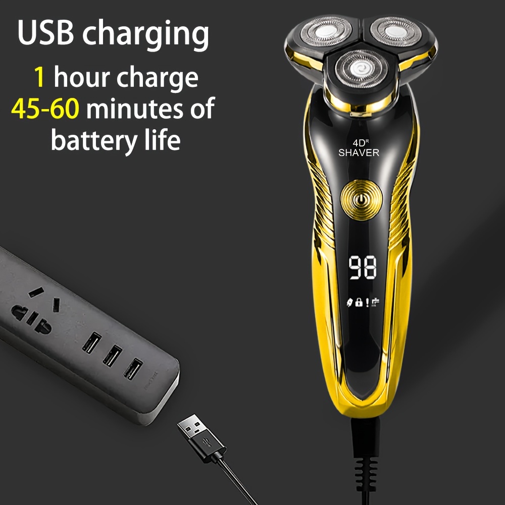 electric razors for men shaving multifunctional 3 in 1 mens electric shaver nose hair sideburns trimmer with bonus spare blades usb rechargeable send gifts to dad husband boyfriend fathers day gift Product details 1