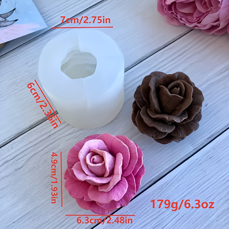 Flower Shape Silicone Mold Valentine's Day Aromatherapy Candle Plaster Ornament Glue Soap Silicone Mold