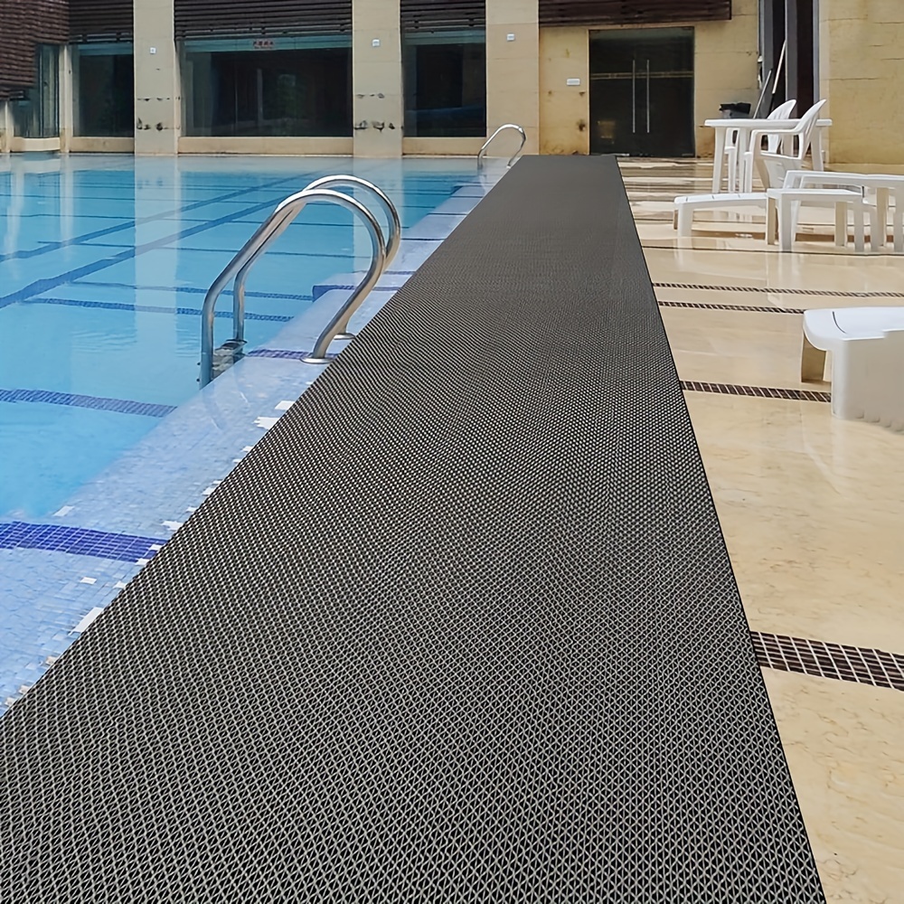 pvc commercial drainage mat non slip   floor mat 3x16 4 ft 90 x 500cm 0 22 5 5mm thick floating mounting type for restaurant bars bathroom patio outdoor indoor rug