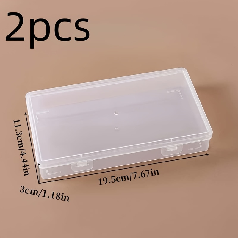 Image of Awaoko 1/2pcs Vintage Style Thickened Transparent Dustproof Storage Boxes, High Space- Office And School Desk Organizer, Multipurpose Plastic Shelf Baskets For Desk Tidy Up
