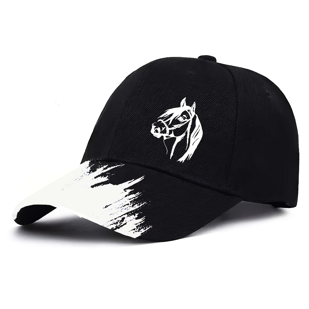 TEMU 1pc 1pcs Gradient Color-block Year Of The Horse Baseball Cap Suitable For , Adjustable Breathable Unisex Hat With Print, Chinese New Year Gift