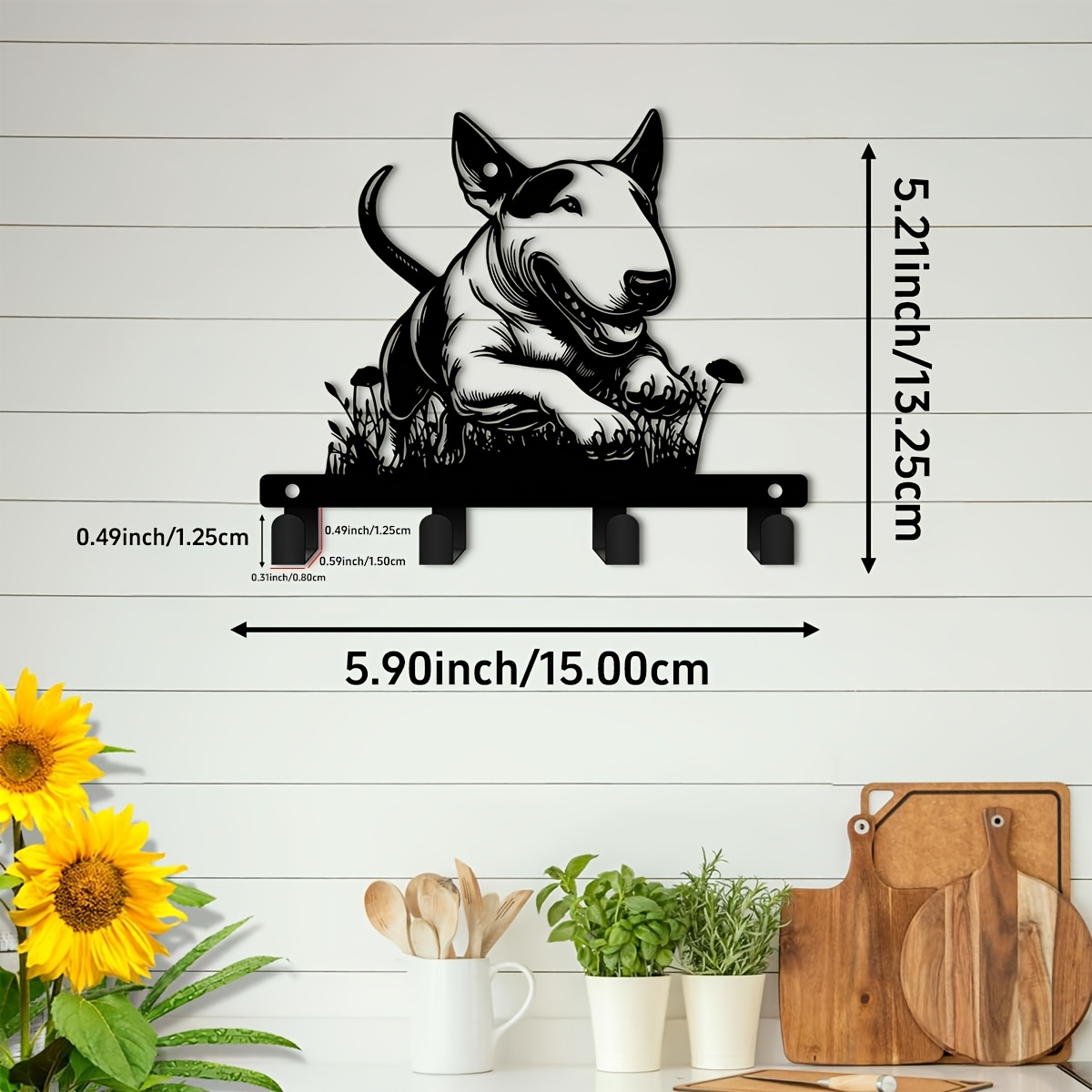 TEMU 1pc Metal Key Holder, With A Metal Hook For Hanging Keys And Hat Ribbons At The Entrance; Suitable For Offices, Kitchens, Outdoor , And Bathroom
