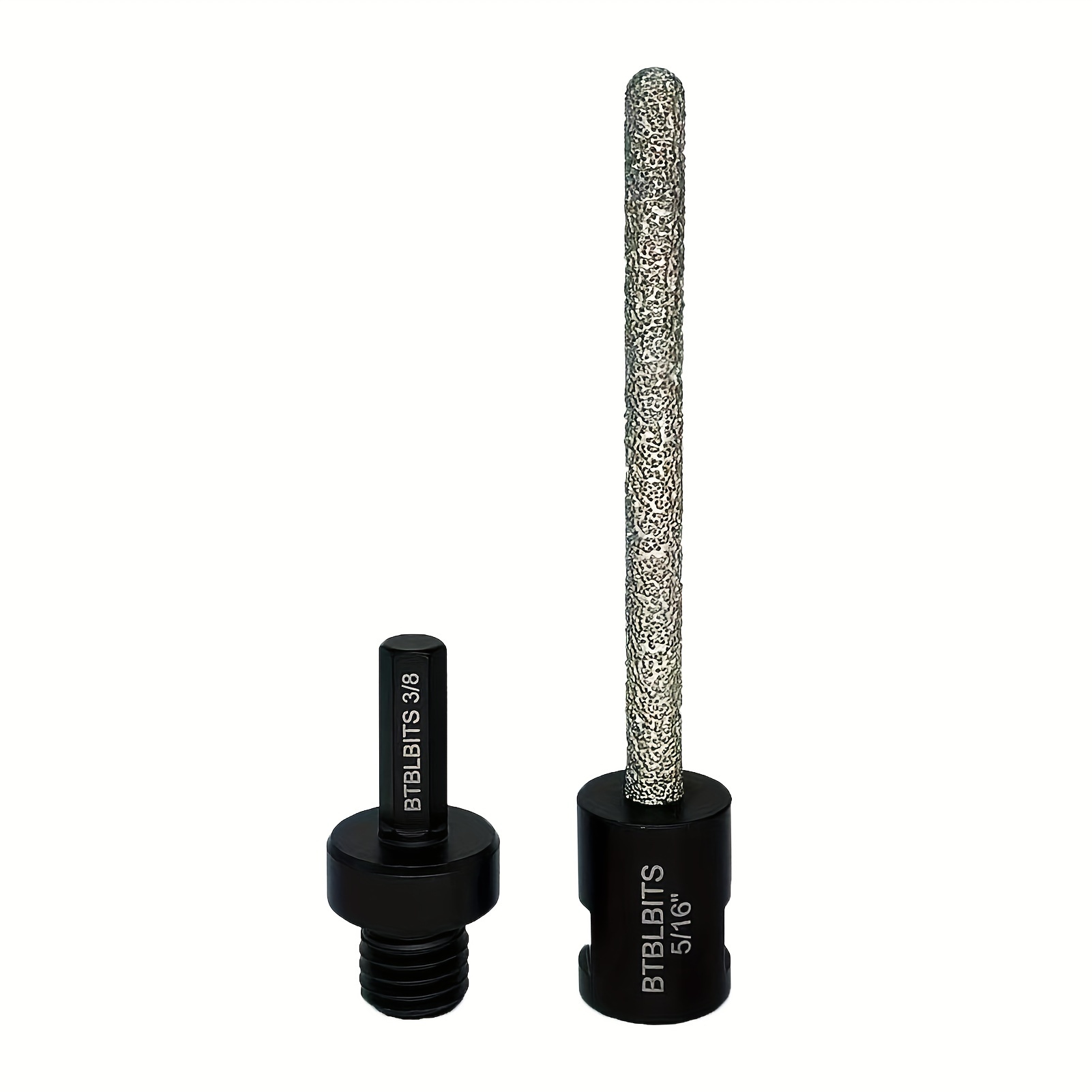 

1pc Diamond Mortar Bit Diameter 5/16" X 4" (8mm*100mm) Diamond Mortar Router Bits With 1pc 5/8-11 3/8" Hex Shank Adapter For Mortar Tuck Granite Marble Concrete Brick Stone Removal