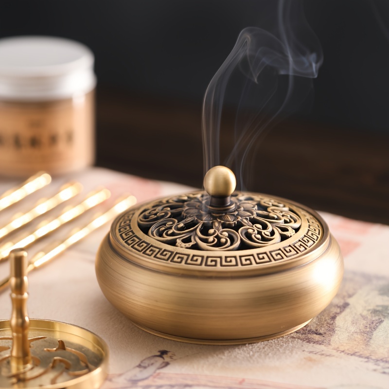 13pcs set tool gift boxes including copper incense burners fragrance diffusers seal stamps incense sticks negative energy removers sandalwood agarwood incense yoga meditation high end exquisite gifts for home or gifting details 2